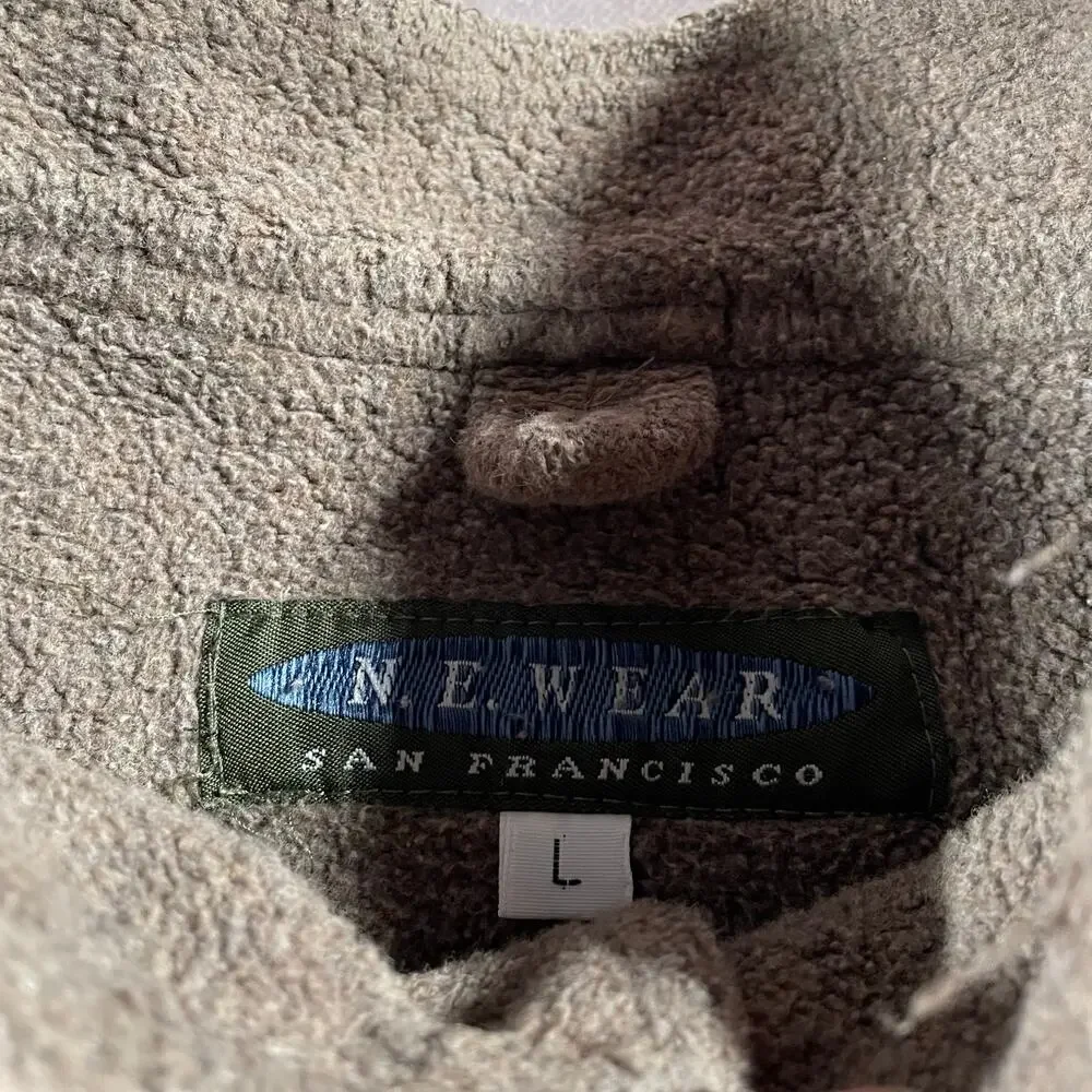 Vintage NeWear Brown Button Up Henley Sweater Men’s Large